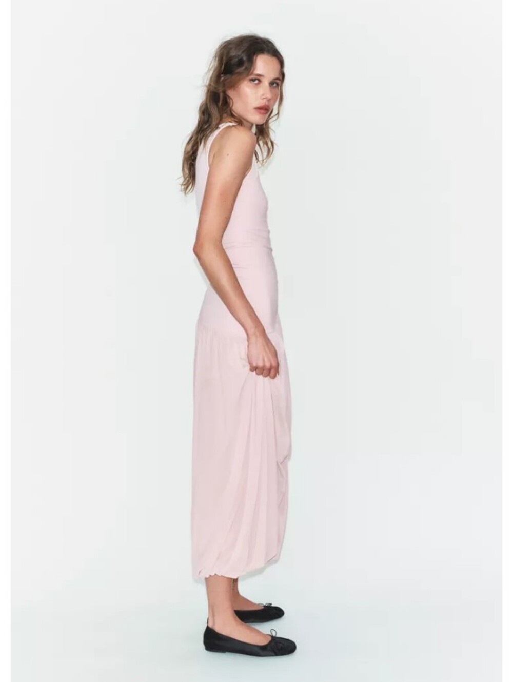 Zara Sleeveless Light Pink Maxi Dress - Picture 6 of 10